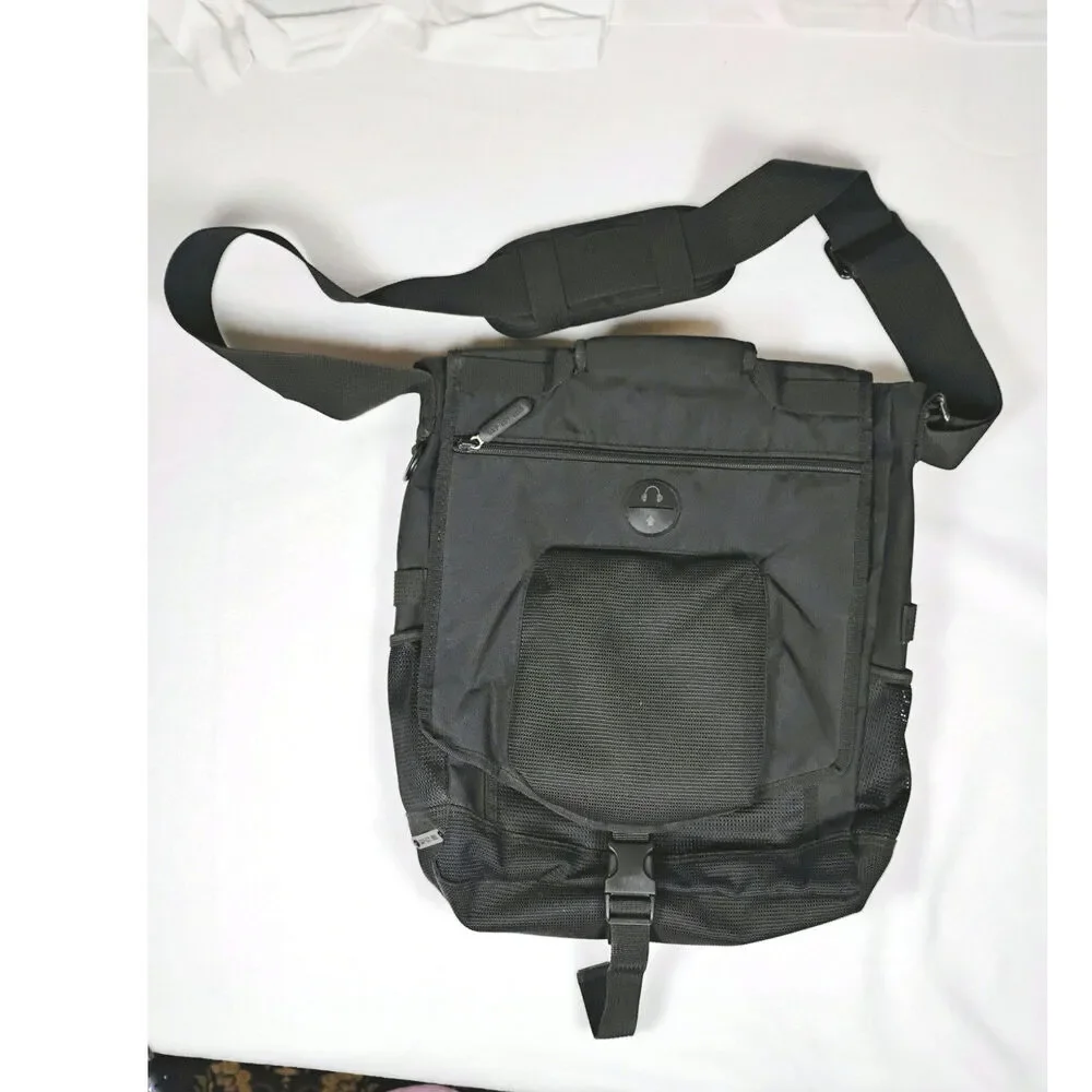 GAP Black Laptop Messenger Bag Briefcase Travel Work Commuter Organizer